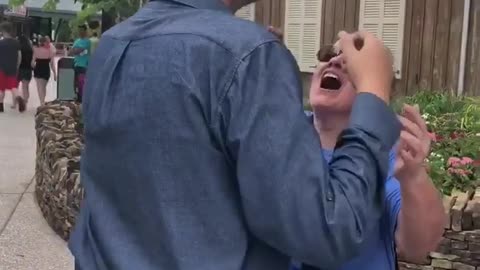 Mom Surprising Son at Work