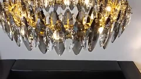 New living room crystal chandelier luxury K9 crystal light modern simple decorative light LED