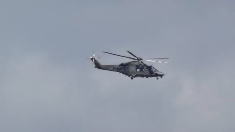 Police Helicopter Melbourne Victoria Australia in covid lockdown