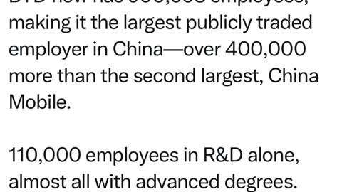 BYD now has 900,608 employees, making it the largest publicly traded