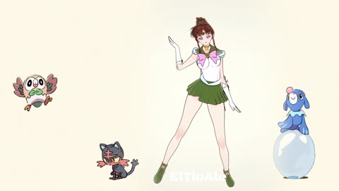 Jupiter Sailor Moon Pokémon dancing POKÉDANCE #mmd #SailorMoon #SailorJupiter