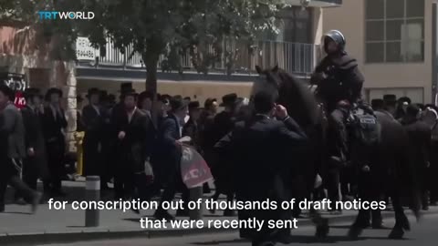 Ultra-orthodox Jews protest against forced military conscription