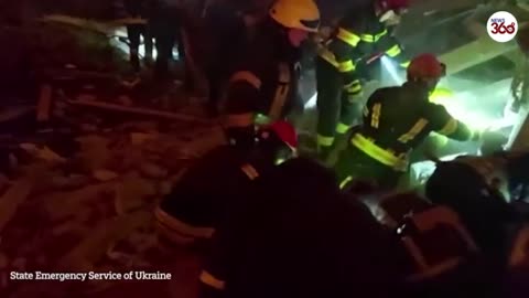 Russian missile strike in Zhytomyr, Ukraine sees rescue workers race to find survivors