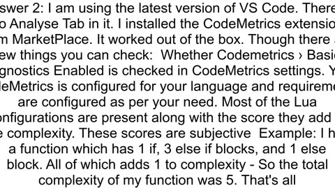 How to calculate code metrics in Visual Studio Code