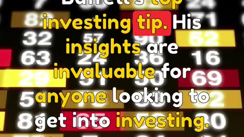 Warren buffets investment tips