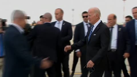 Biden just landed in Israel…