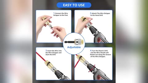 Wire Stripping and Twisting Tool, 5 in 1 Quickly Drill