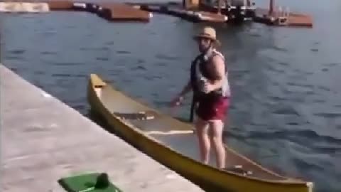 WWE Goldberg spear off a boat