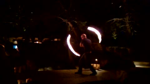 Russ fire poi at the beach (take my fire)