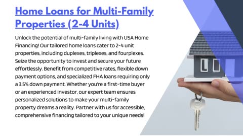 Home Loans for Multi-Family Properties (2-4 Units)