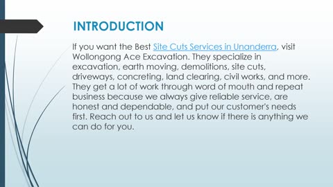 Best Site Cuts Services in Unanderra