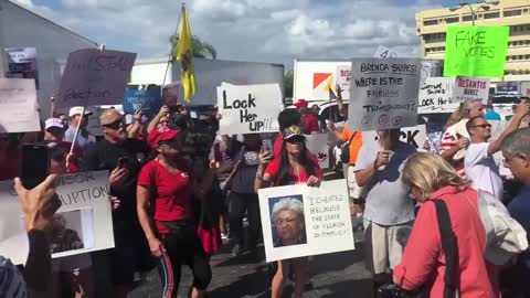 Protests outside of Broward Elections Office in Florida