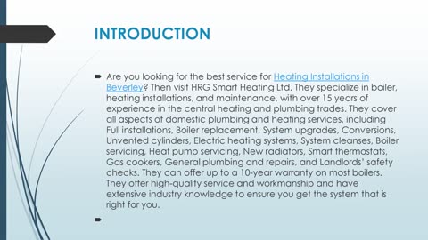 Best Heating Installations in Beverley.