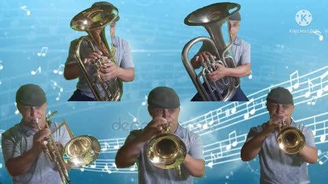 .Green Sign or Victory Theme. Brass Quintet. Flugelhorn Trumpet Euphonium Trombone and Tuba.