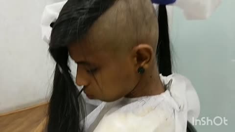 Indian Girl Headshave 2021 • Long Hair Shave • Full Video • Trimmer & Razor