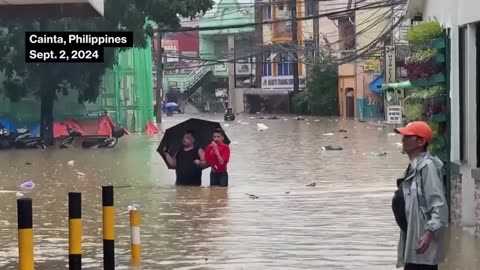 Storm Yagi Hits Philippines, Floods Some Areas