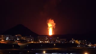 Huge Lava Fountains Explodes From Volcano