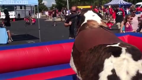 Funny Mechanical Bull Fails - Better hold on tight! 🙊