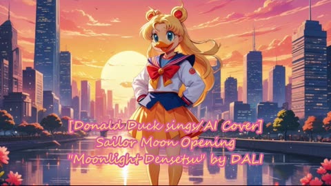 [Donald Duck sings/AI Cover] Sailor Moon Opening | DALI - Moonlight Densetsu