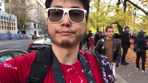 Nov 17 2018 Portland 1.5 Him Too event, Antifa surrounded, pushed, and sprayed Andy Ngo