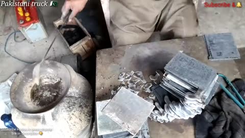 Restoration a truck battery, How to make a battery in local work shops Pakistani workers