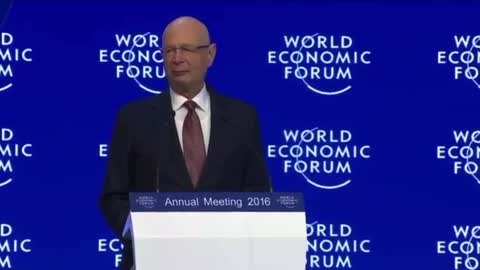 Justin Trudeau Castro is introduced by Klaus Schwab at the WEF *See description*