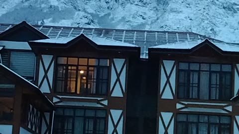 Snowfall in Srinagar ITC FORTUNE Hotel