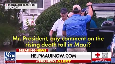 Biden has no comment on wildfire disaster in Maui