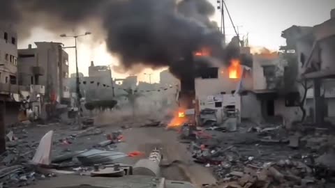 Israeli tanks shelling a UN center