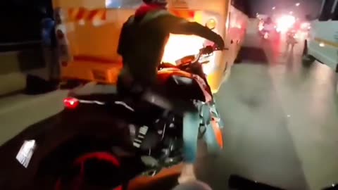 KTM duke 390 live accident