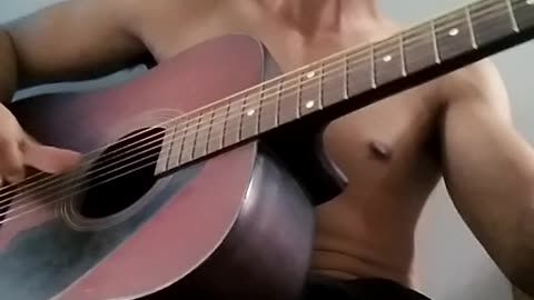 He is play Guitar stupid