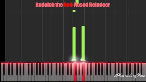 Rudolph red nosed reindeer piano tutorial