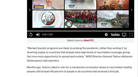 No country can boost its way out of pandemic/ WHO chief | ABS-CBN News