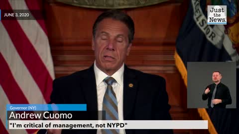 Gov. Cuomo says he's critical of management not officers