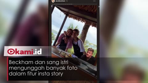 Suasana David beckham sedang berlibur kebali