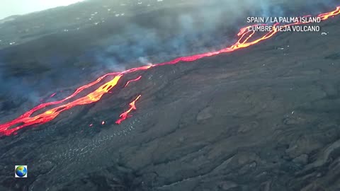 This is just incredible Lava Falls flows into the Atlantic ocean