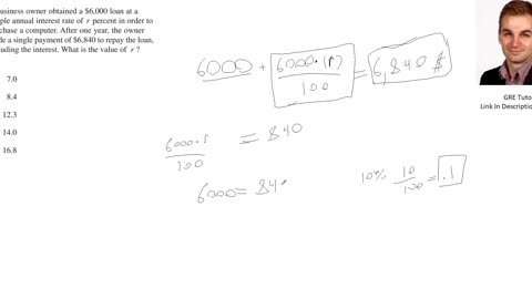 Single Round Interest Rate Problem: Practice GRE with a Cambridge PhD