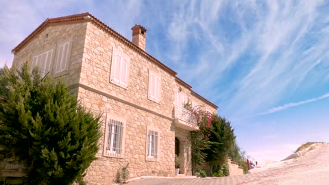 Great View Of House Stone In Street