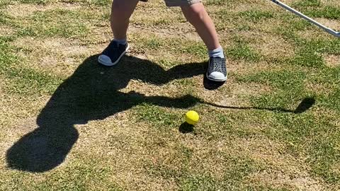 2 year old masters the technique of golf