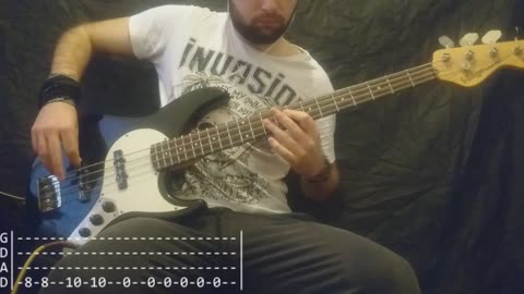 Three Days Grace - Never Too Late Bass Cover (Tabs)