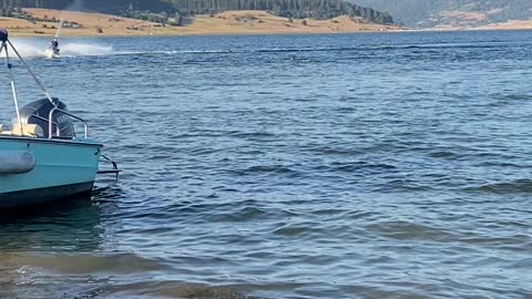 ski jet riding in Batak Lake