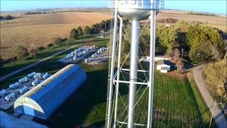 Bee Nebraska Water Tower - Ariel View