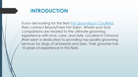 Best Pet grooming in Caulfield