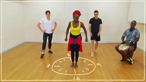 Short Dance Lesson - African Dance: Lesson 3: Dancing on the Clock