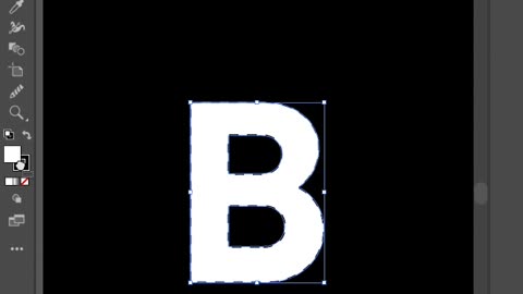 Draw B alphabet abstract Adobe Illustrator