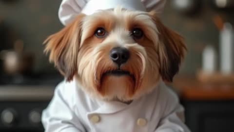 Chef havanese dog