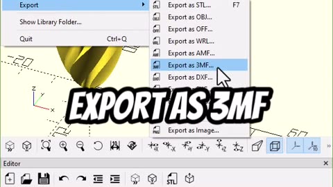 OpenScad: Export as 3MF