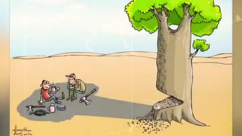 Sad reality of our earth Save tree save earth