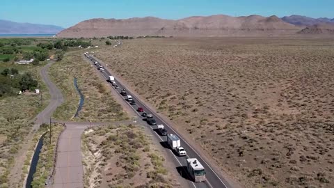 Burning Man: Huge traffic jam after rain-soaked festival