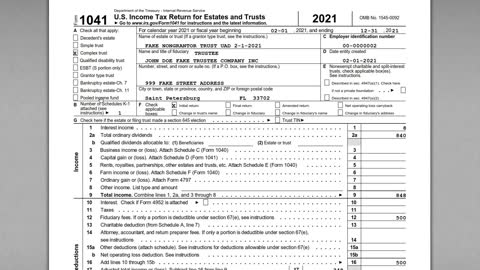 How to Fill Out Form 1041 for 2021. Step-by-Step Instructions